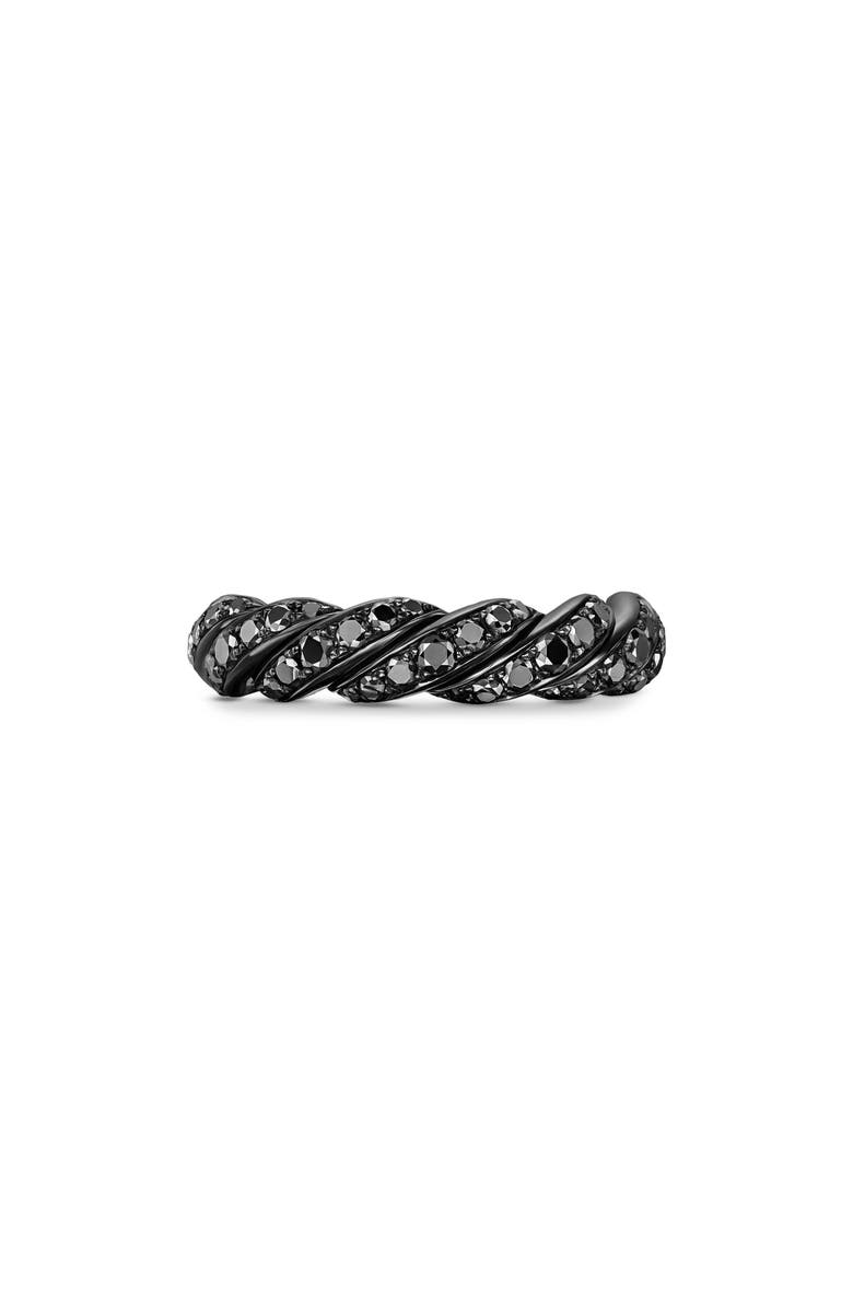 David Yurman Sculpted Cable Flex Band Ring, Main, color, 18K Wg Black Rhodium