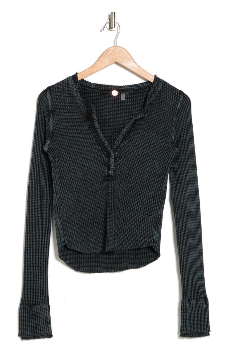 Free People Colt Long Sleeve Waffle Knit Henley, Alternate, color, 