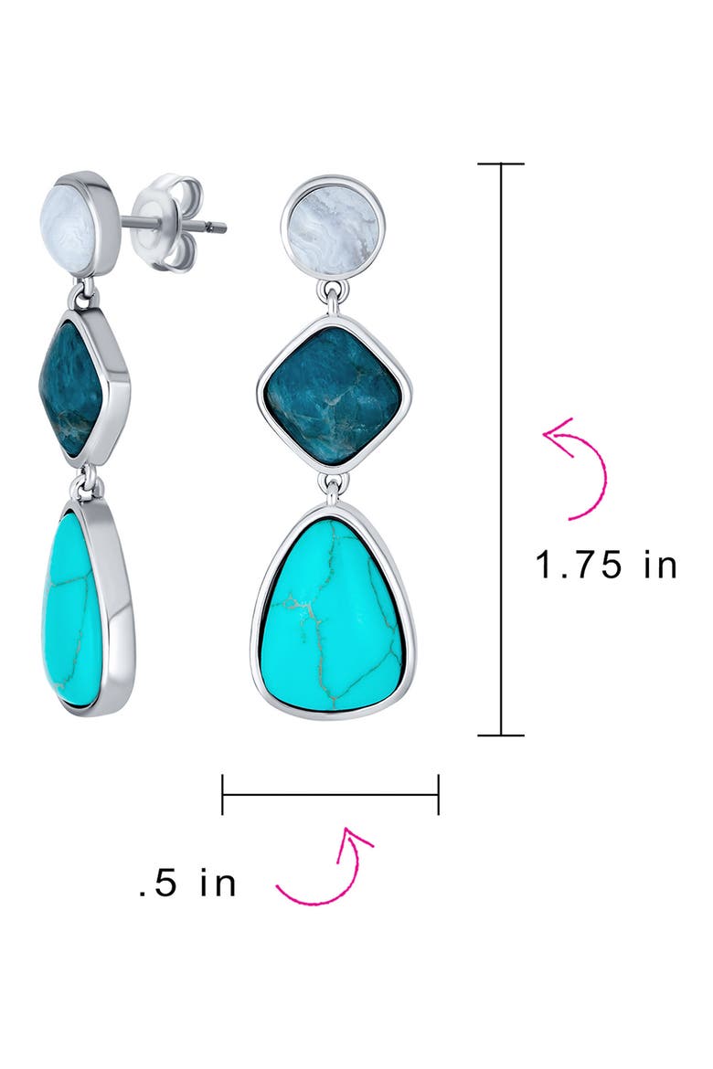 Stone Drop Earrings, Alternate, color, BLUE