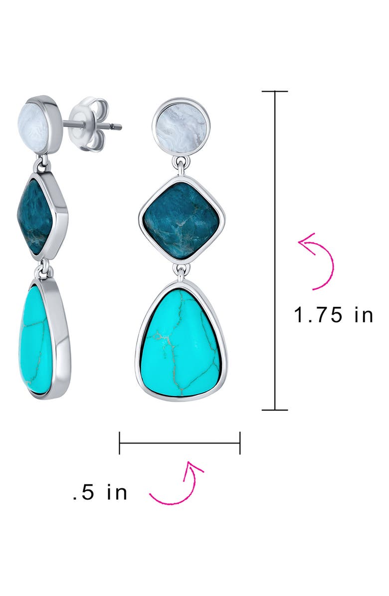 BLING JEWELRY Stone Drop Earrings, Alternate, color, 