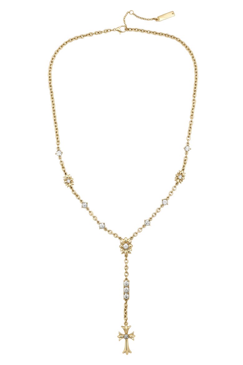 Y Necklace, Alternate, color, Gold
