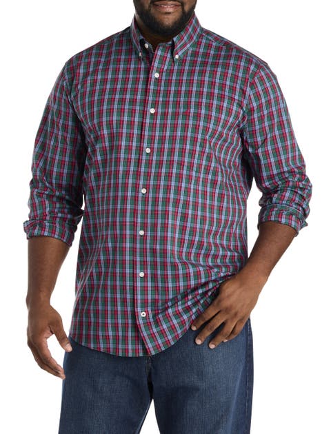 Big & Tall Performance Plaid Sport Shirt