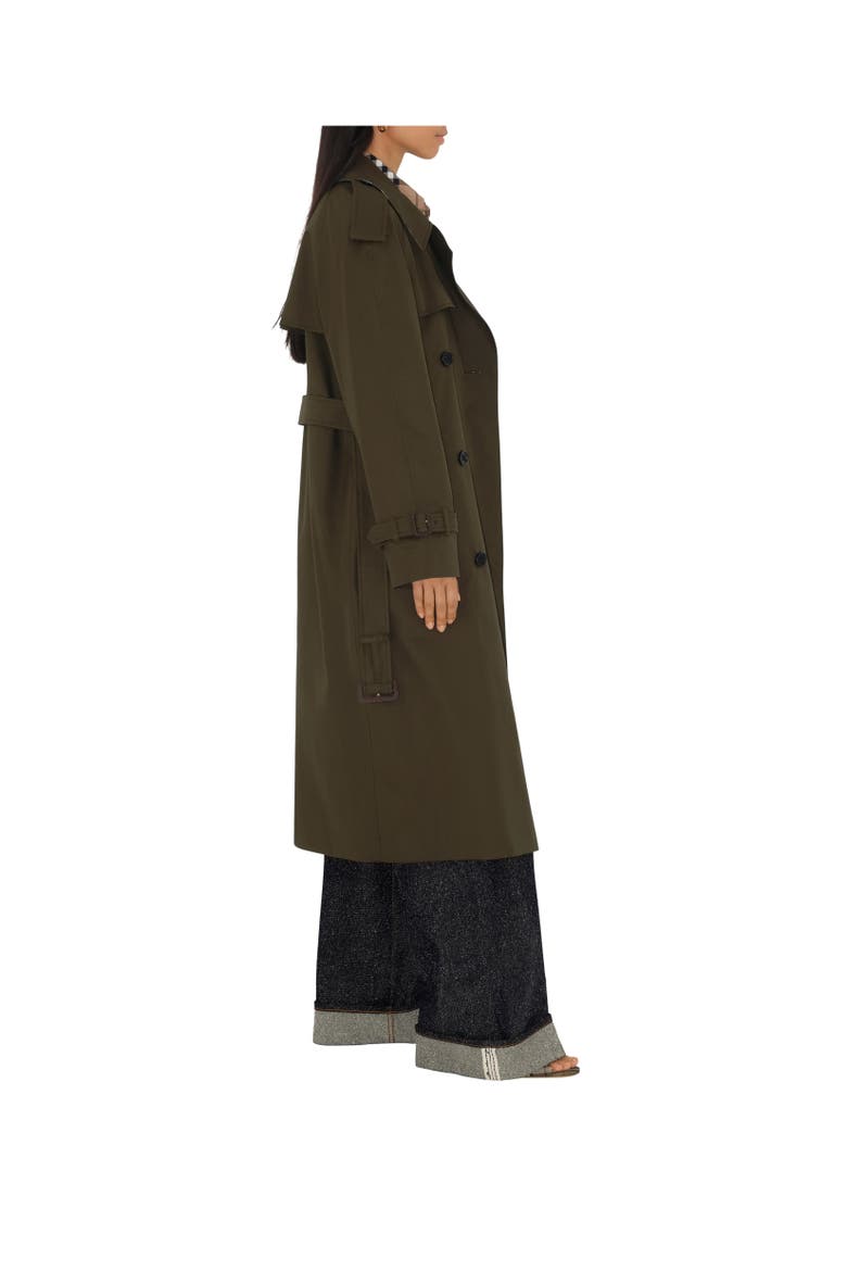 Long Castleford Trench Coat, Alternate, color, Juniper green