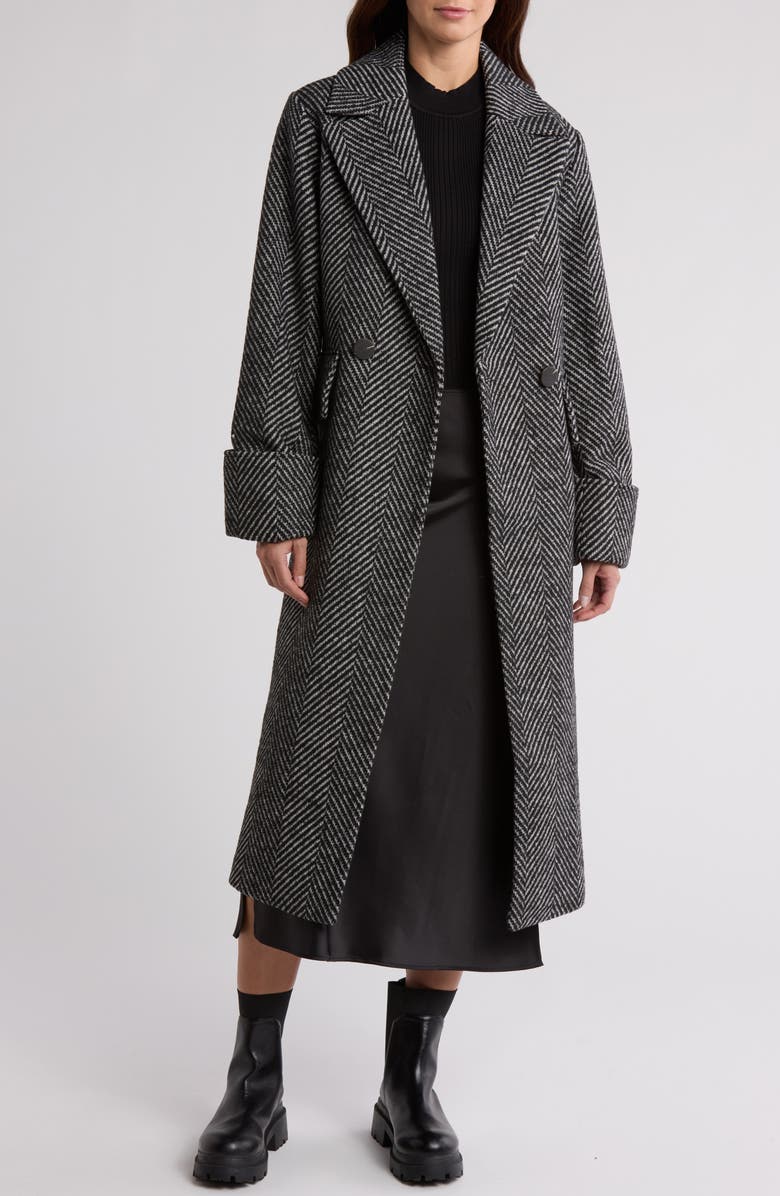 NVLT Retro Herringbone Oversize Coat, Alternate, color,