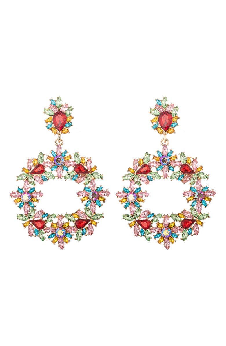 EYE CANDY LOS ANGELES Kaleidoscope Statement Earrings, Main, color, Gold