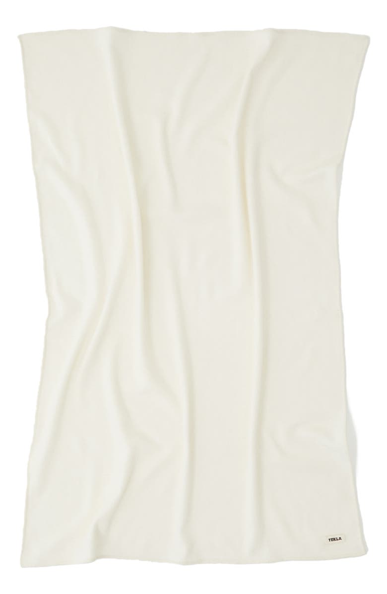 Tekla Virgin Wool Blanket, Alternate, color, Snow White