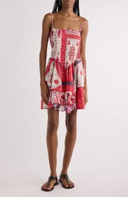 Isabel Marant Étoile Anka Paisley Print Smocked Cotton Sundress