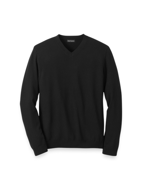 Washable Merino Wool V-neck Sweater