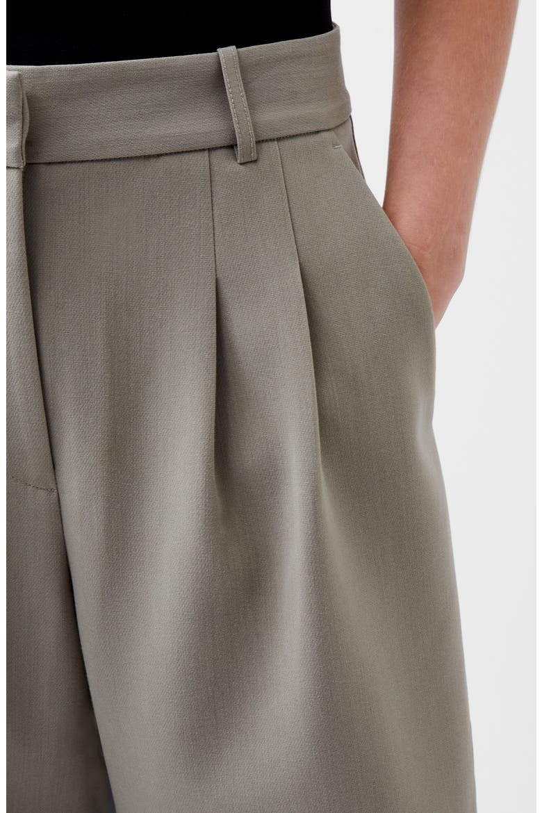 Azra Wide Leg Twill Pants, Alternate, color, LIGHT OLIVE