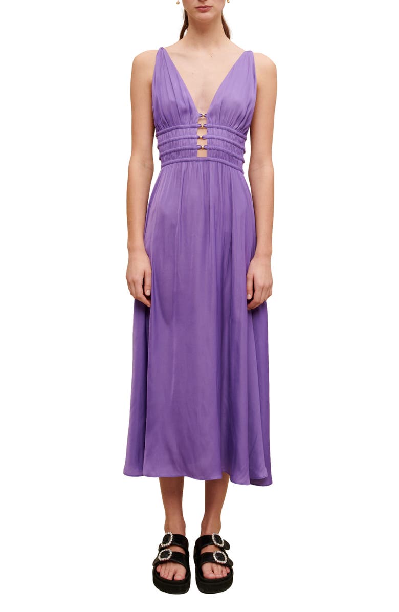 maje Ryala Midi Dress, Main, color,
