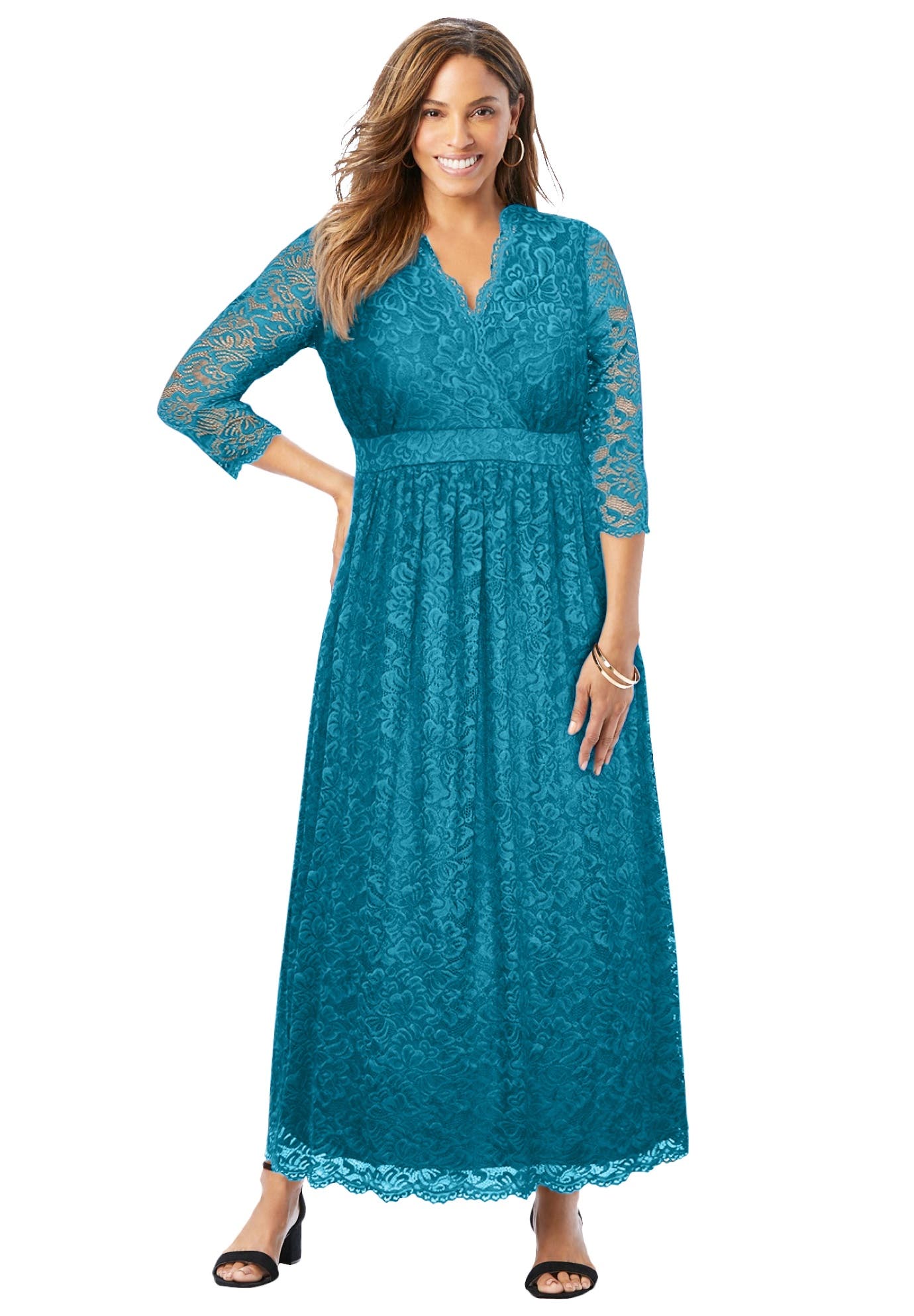 Stretch Lace Maxi Dress - image 3