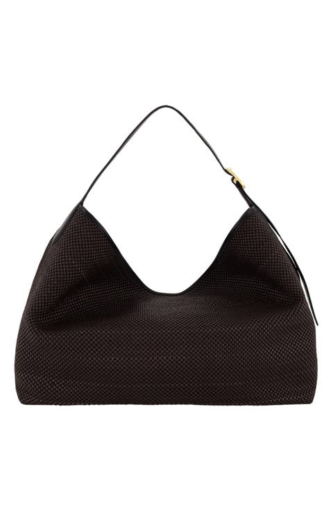Vivian Small Woven Leather Hobo