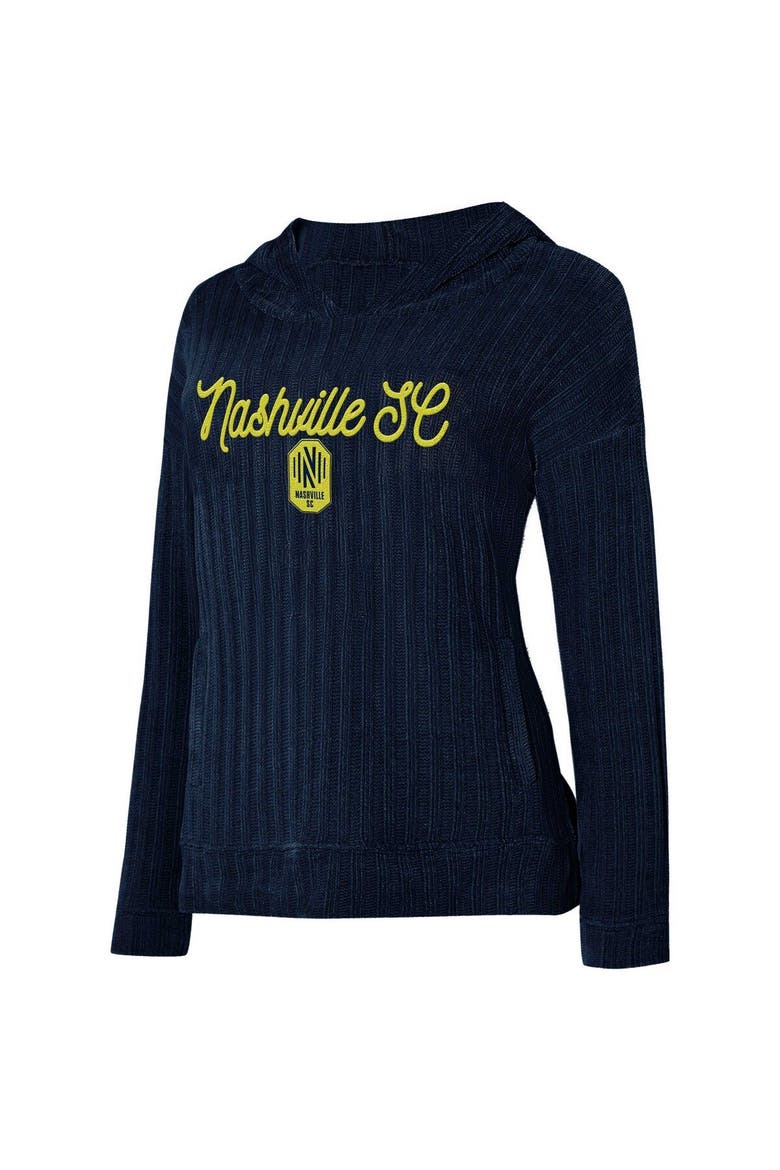 Women's Concepts Sport  Navy Nashville SC Linger Long Sleeve Hooded Top, Main, color, Navy