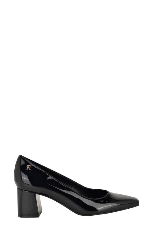 Tommy Hilfiger Opheili Block Heel Pump In Black