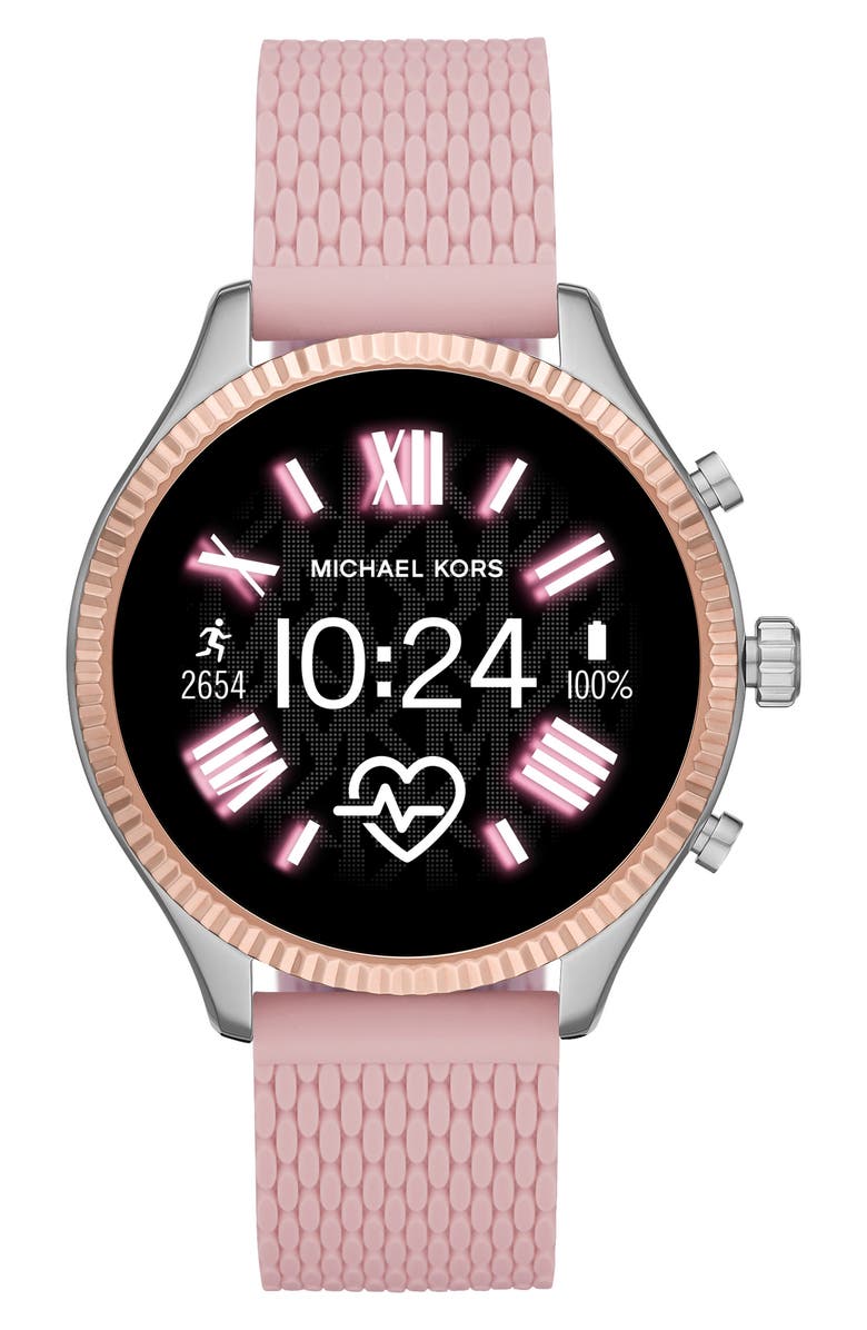 Michael Kors Gen 5 Lexington Silicone Strap Smart Watch, 44mm, Main, color,