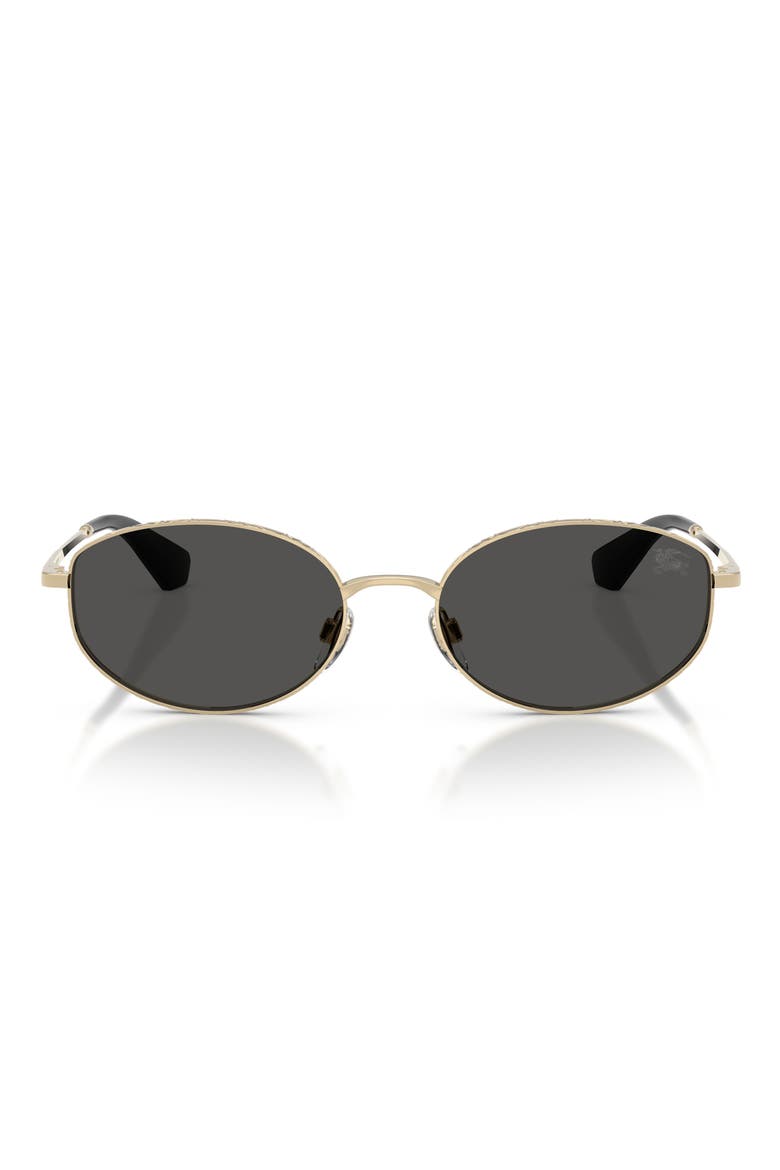 55mm Oval Sunglasses, Main, color, LIGHT GOLD / DARK GREY