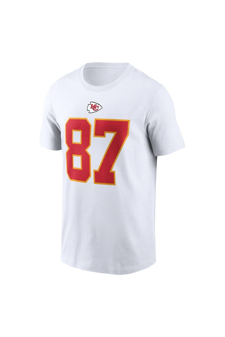 Men's Nike Travis Kelce  White Kansas City Chiefs  Player Name & Number T-Shirt, Alternate, color, White