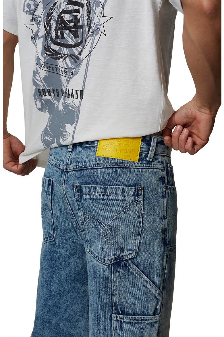 Carpenter Denim Shorts, Alternate, color, Medium Blue