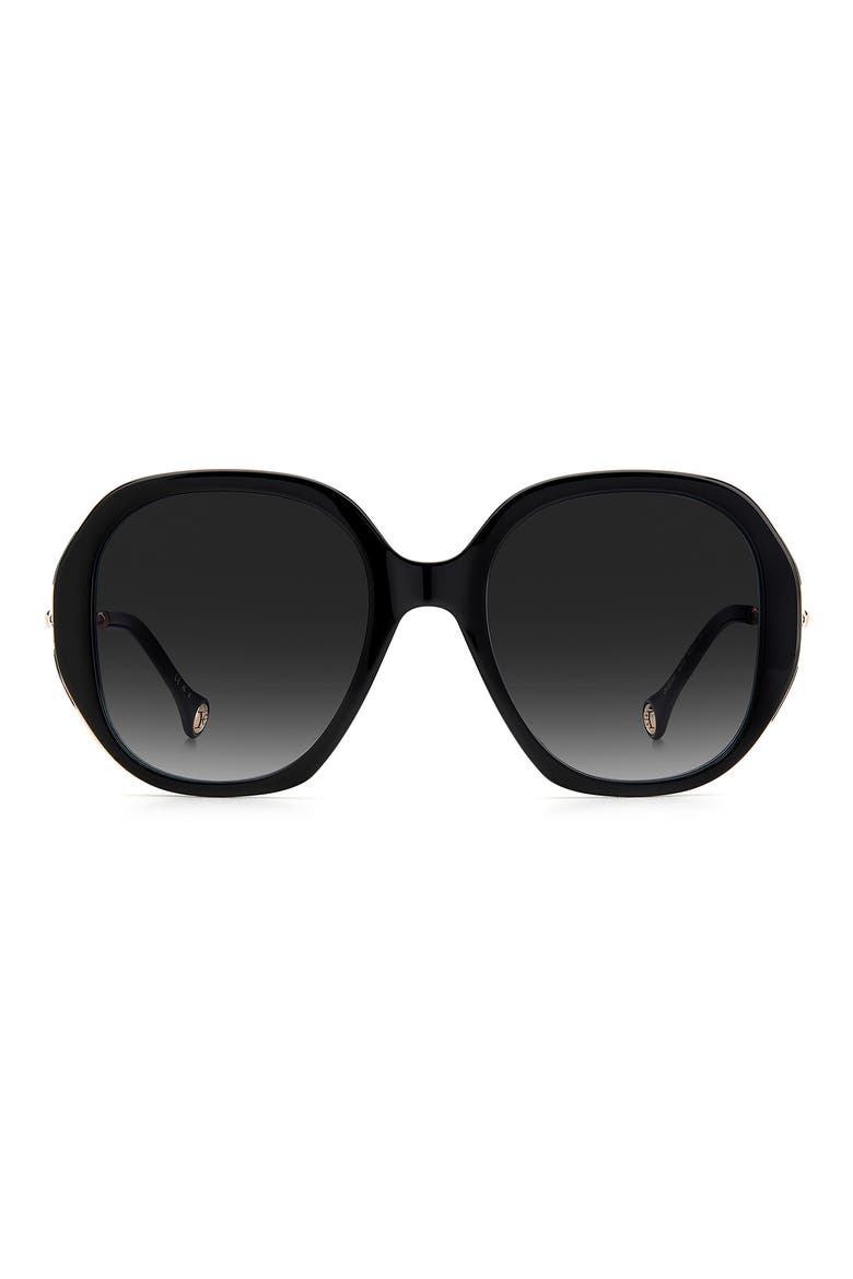 Round Sunglasses, Main, color, BLACK/ GREY SHADED