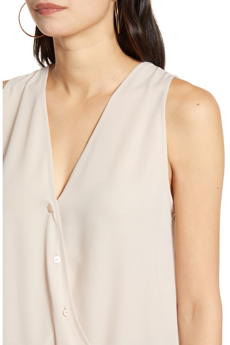 Sleeveless Blouse, Alternate, color, TAN MEMOIR