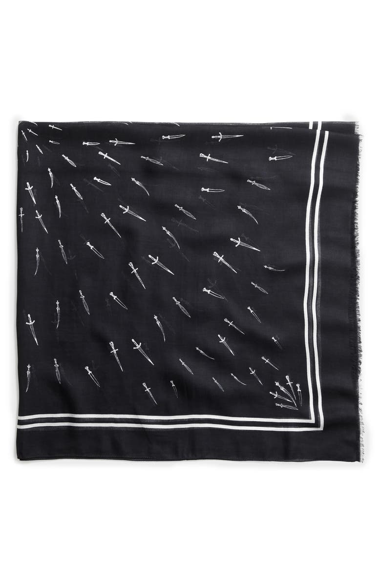 rag & bone Dagger Print Scarf, Main, color, 