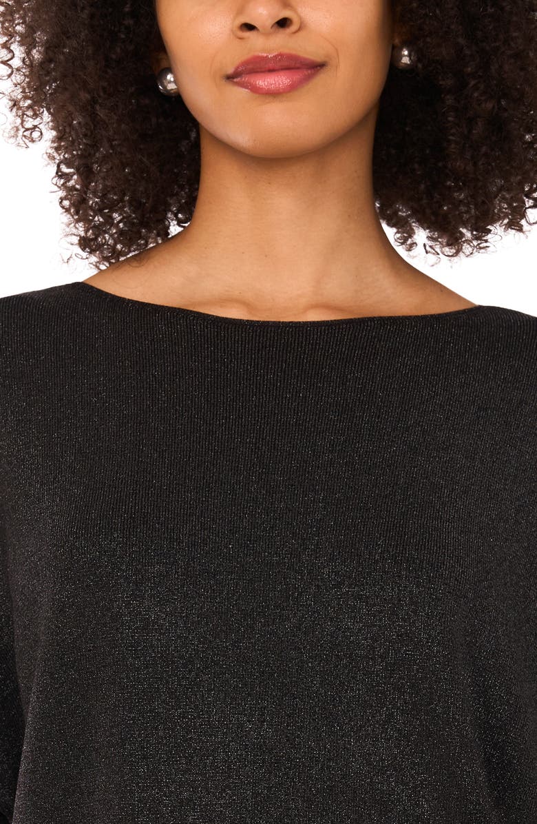 Halogen<sup>®</sup> Shine Dolman Sleeve Sweater, Alternate, color, Midnight Black