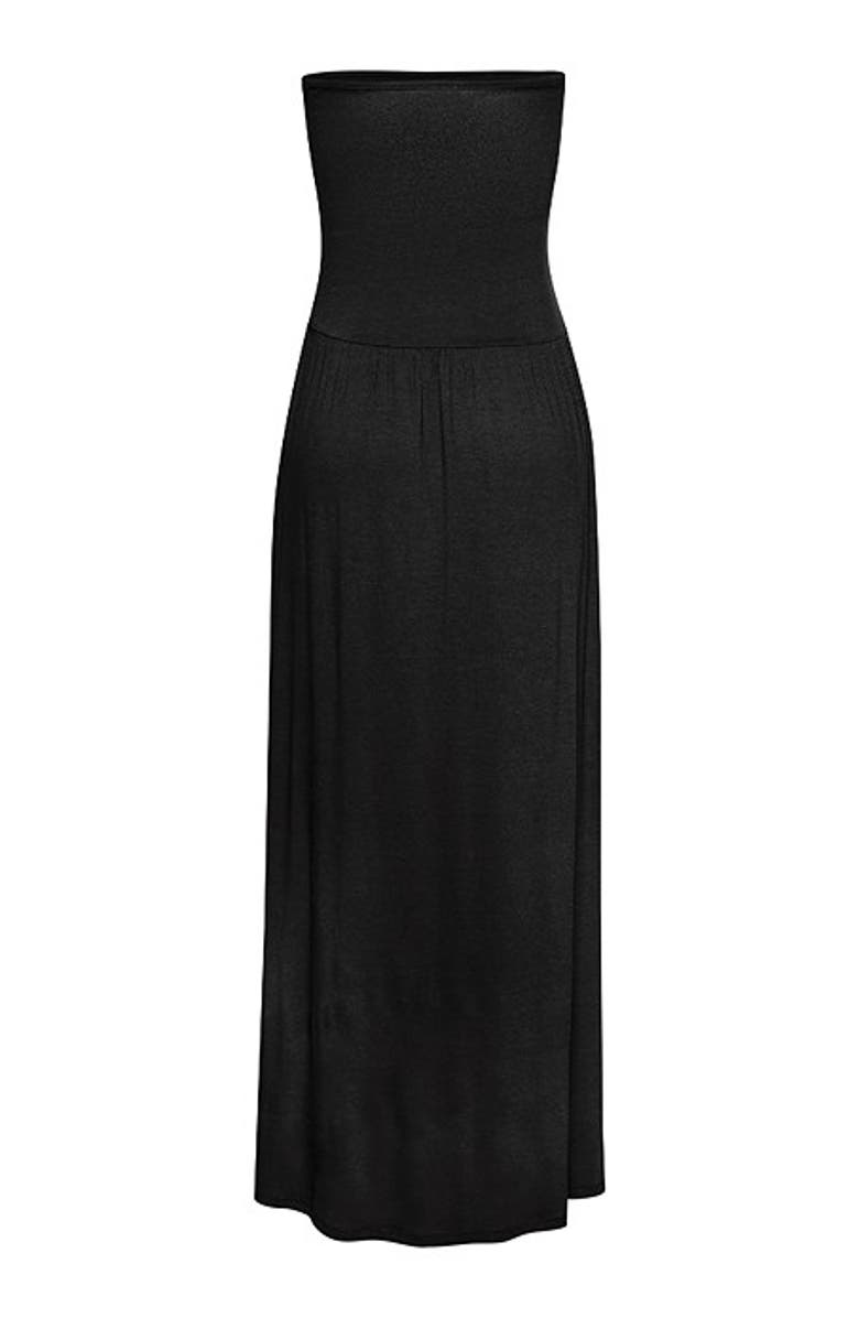 LASCANA Women's Bandeau Maxi Dress, Alternate, color, Black