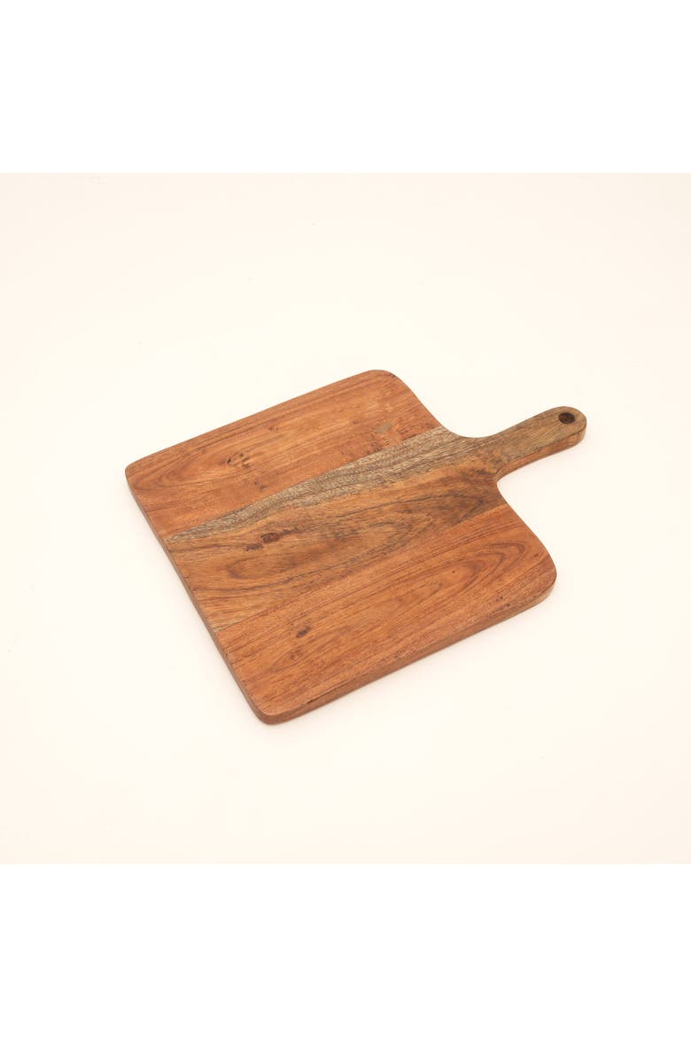 Acacia Wood Chopping Board with Handle, Alternate, color, Natural Wood