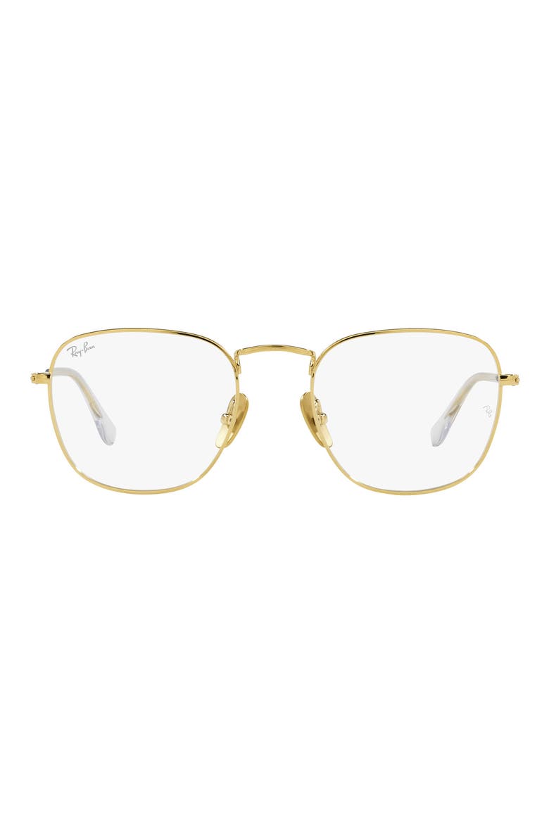 Square 51mm Square Optical Glasses, Main, color, MILKY IVORY
