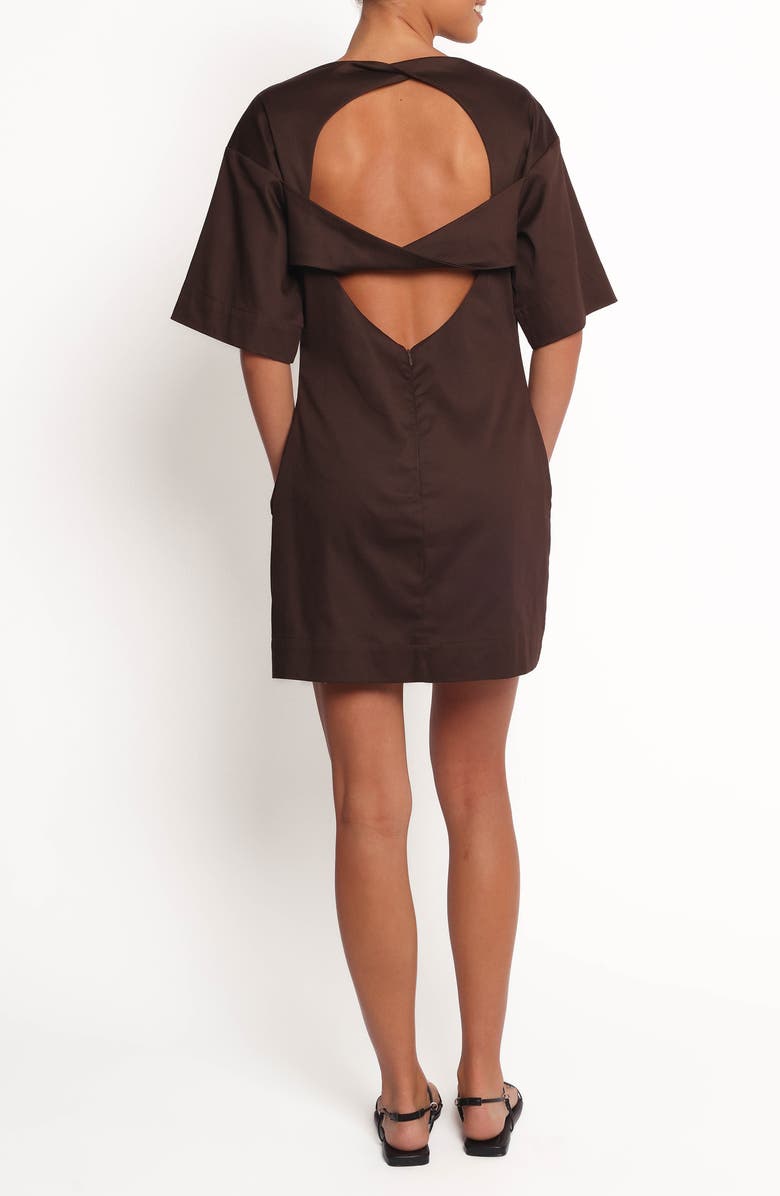 Petal & Pup Thorne A-Line Minidress, Alternate, color, Chocolate