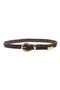 selected Dark Brown Suede/ Gold