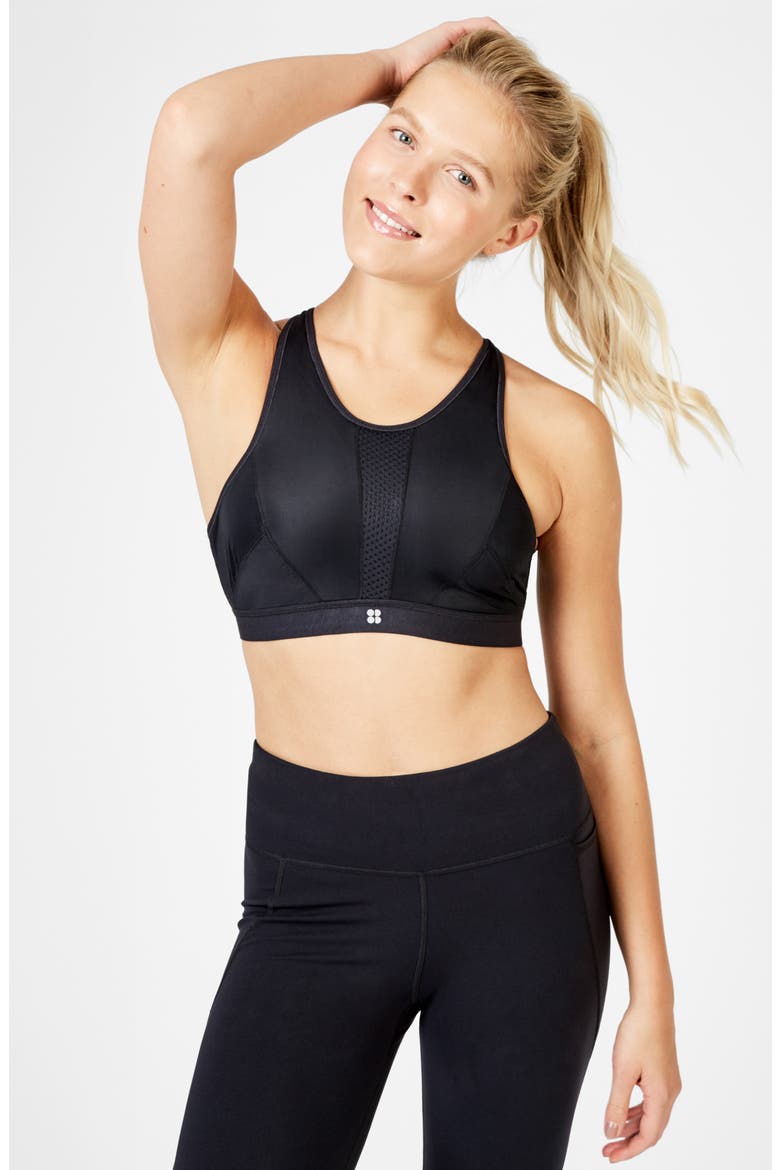 High Intensity Running Bra, Alternate, color, BLACK