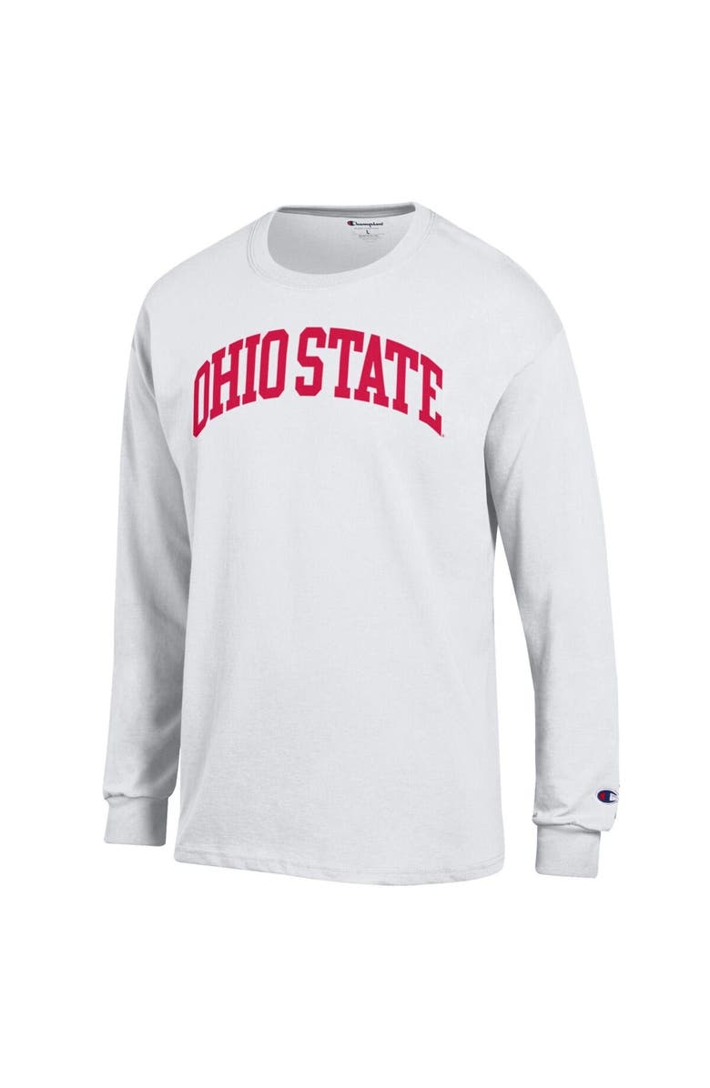 Champion Men's Champion  White Ohio State Buckeyes Basic Arch Long Sleeve T-Shirt, Alternate, color, White