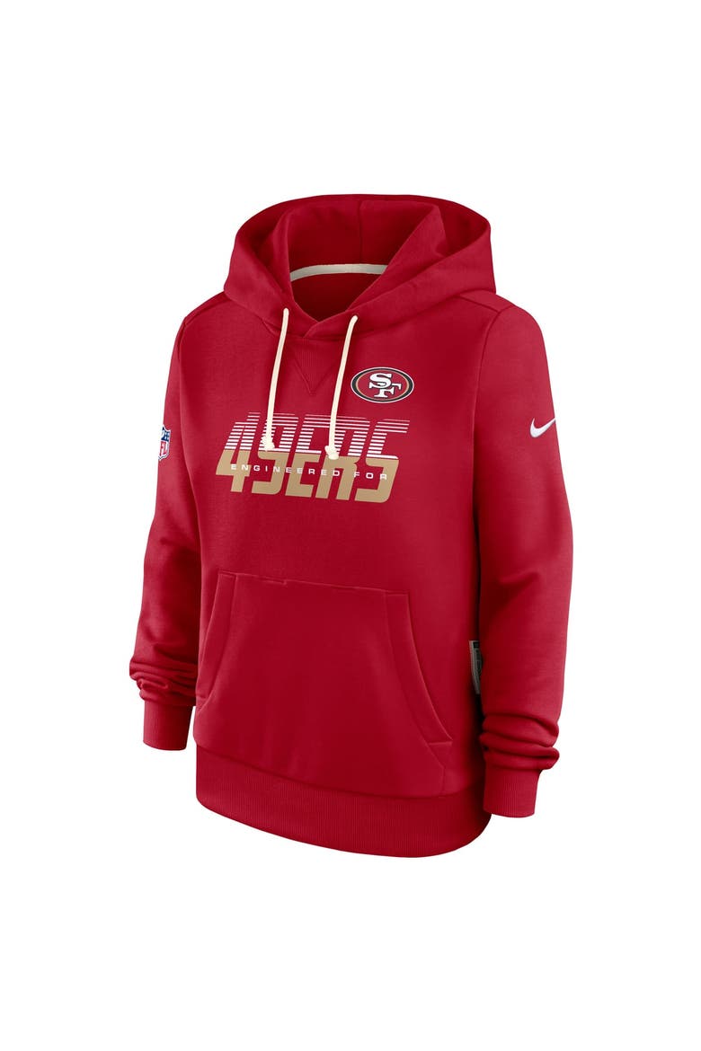 Women's Nike Scarlet San Francisco 49ers Sideline Standard Issue Dri-FIT Hoodie, Alternate, color, Scarlet