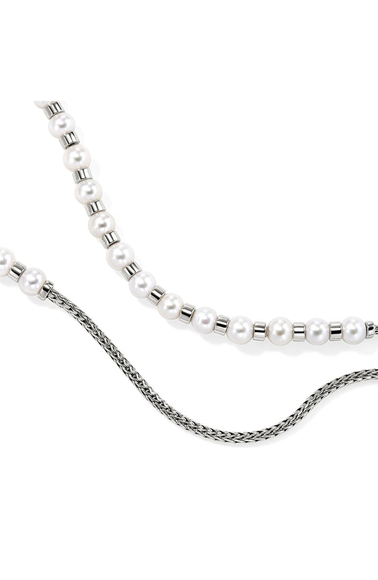 John Hardy JH Essential Pearl Necklace, Sterling Silver, 2.5MM, Alternate, color, Silver/Pearl