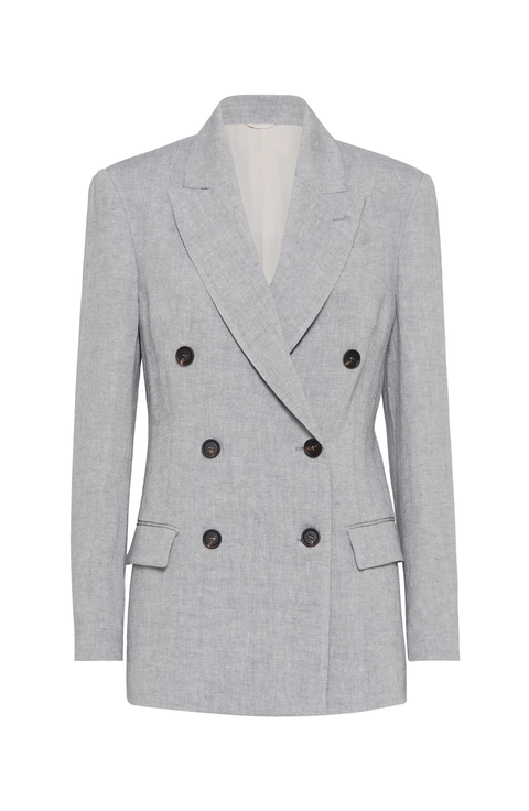 ボトムスその他 Brunello Cucinelli Double-Breasted Off-White Jacket With 23688872_53727473_600.jpg