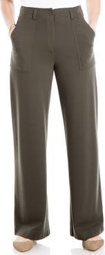 MAX STUDIO Ponte High Waist Wide Leg Pants
