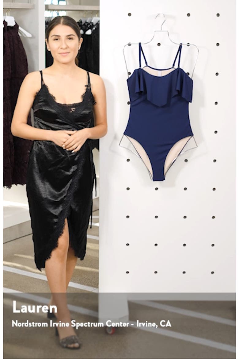 Off the Shoulder Ruffle One-Piece Swimsuit video