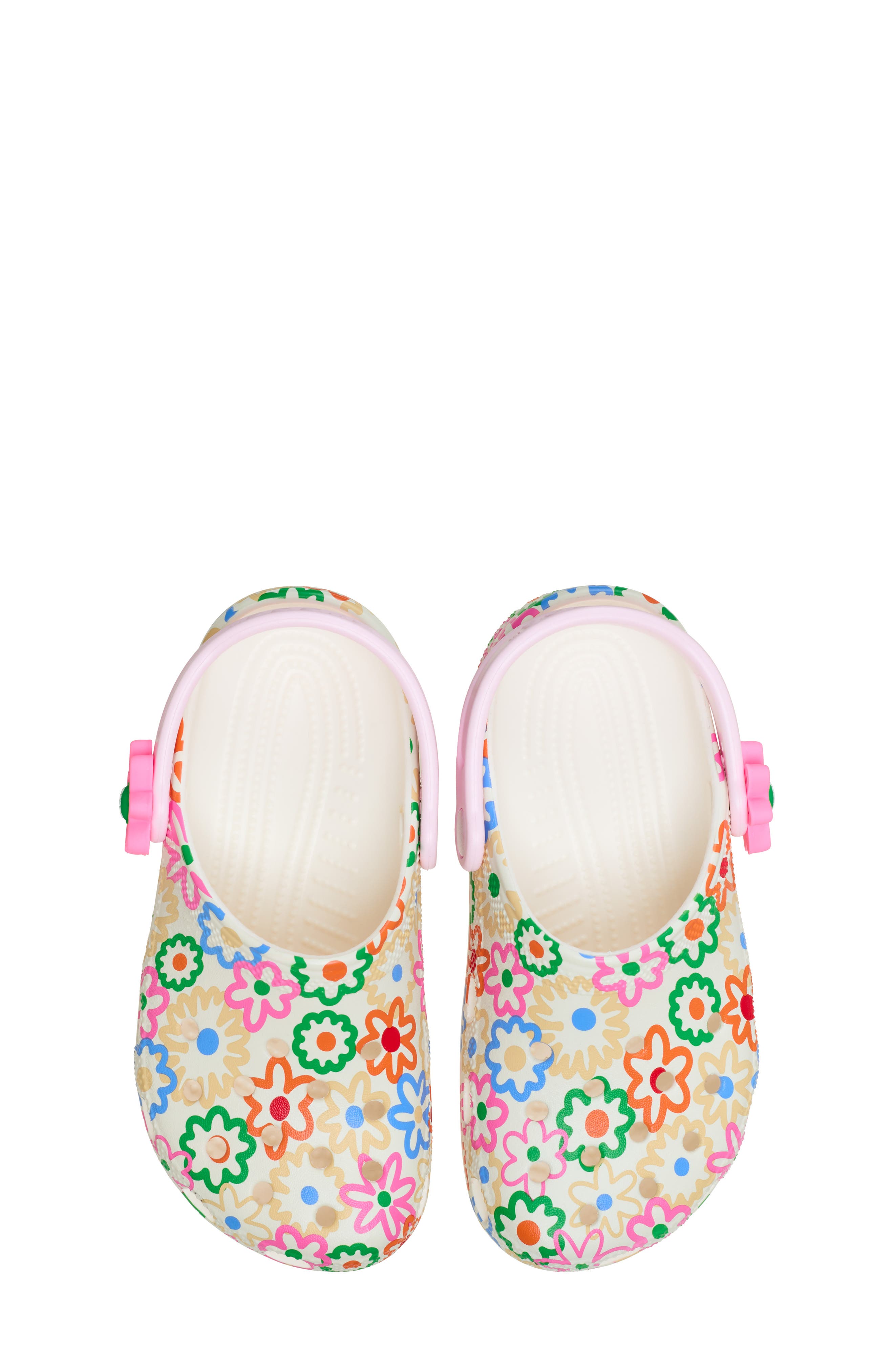 Kids' Classic Retro Flower Clog, Alternate, color, CHALK MULTI