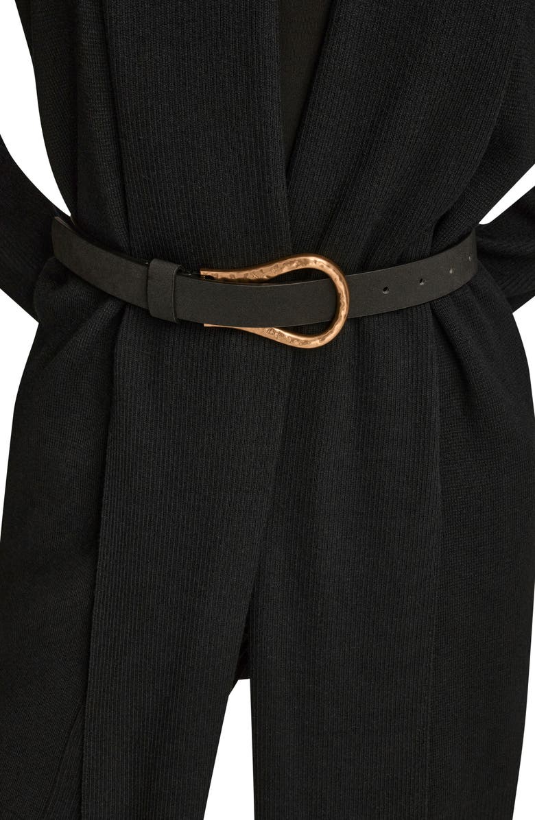 Donna Karan New York Belted Cardigan, Alternate, color, Black