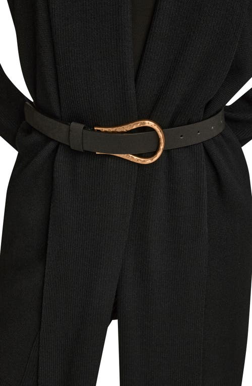 Donna Karan New York Belted Cardigan In Animal Print