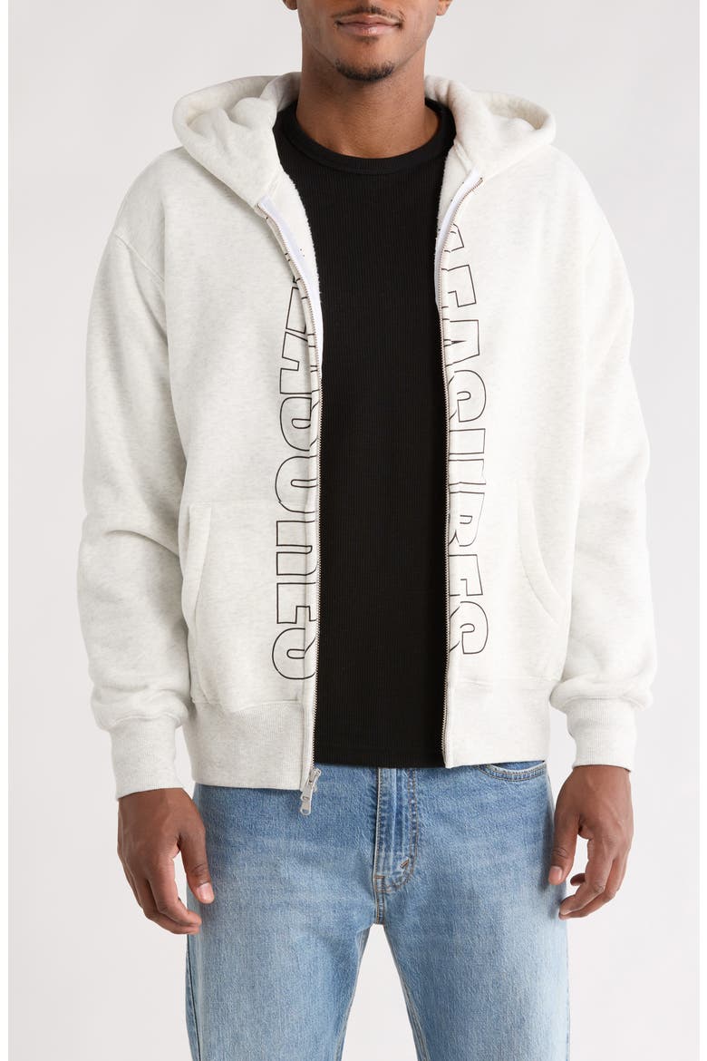Impact Zip Graphic Hoodie, Main, color, OATMEAL