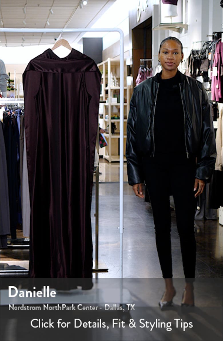 Fae Scarf Sleeveless Satin Maxi Dress, sales video thumbnail