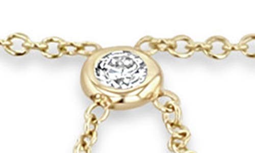 Zoë Chicco Floating Diamond Adjustable Hand Chain In Gold