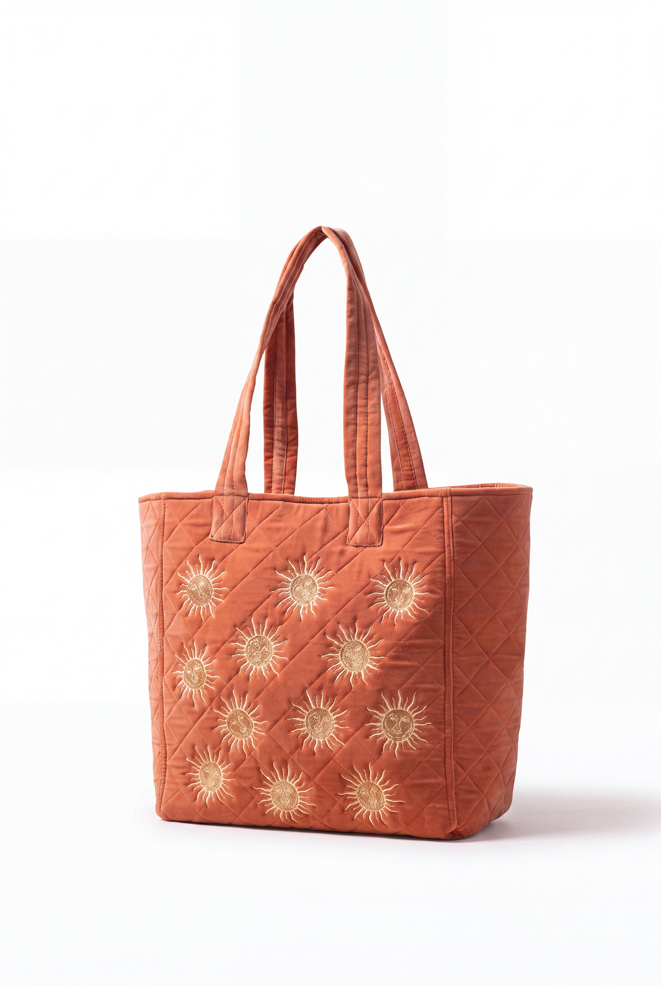 Sun Goddess Velvet Tote, Alternate, color, Rust