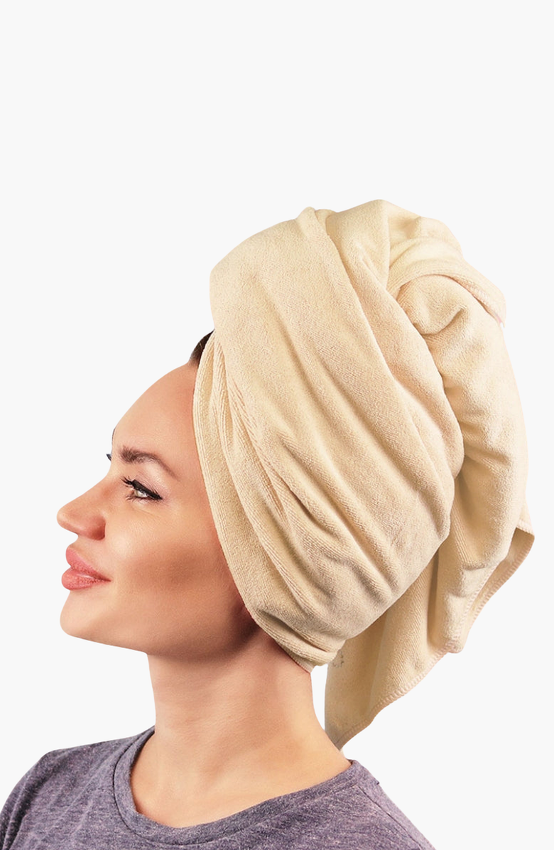 SLEEKE HAIR Microfiber Hair Towel, Main, color, Sand