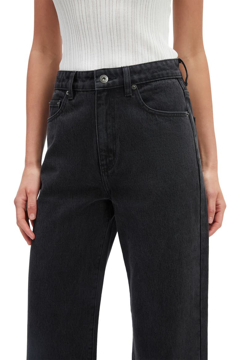 Cindy High Waist Wide Leg Jeans, Alternate, color, WASHED BLACK