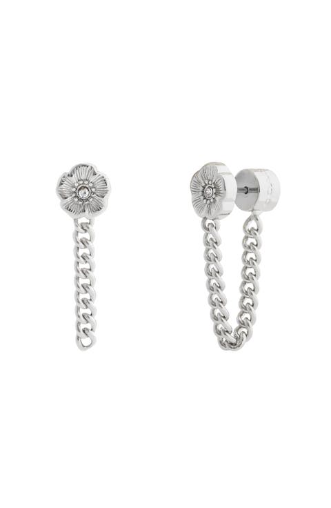 Tea Rose Front/Back Earrings