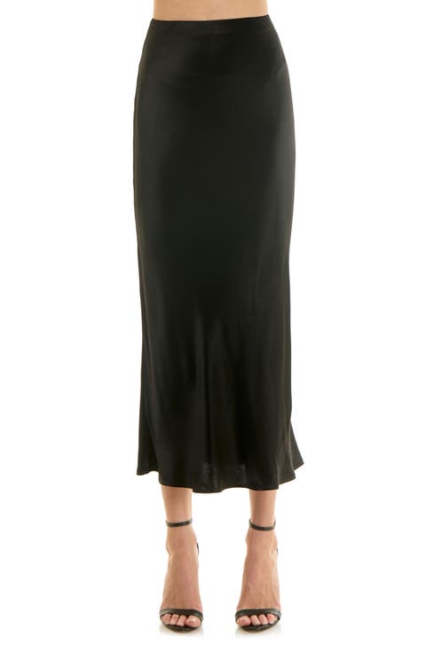 Bias Cut Satin Maxi Skirt