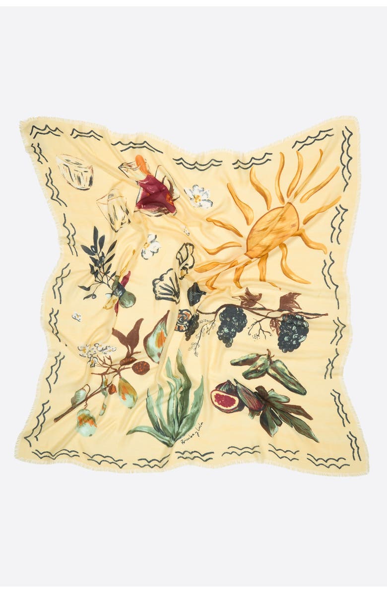 Bimba y Lola Still Life Shawl, Alternate, color, Beige